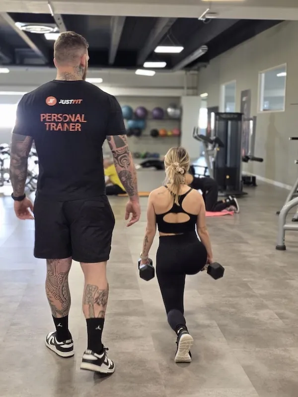 JustFit Personal Trainer during a one-to-one session